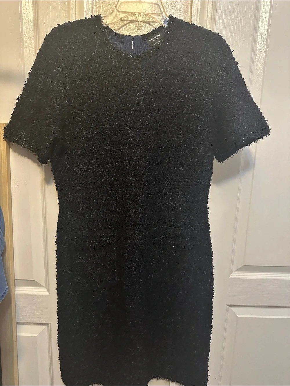 kate spade Black Textured Short Sleeve Dress